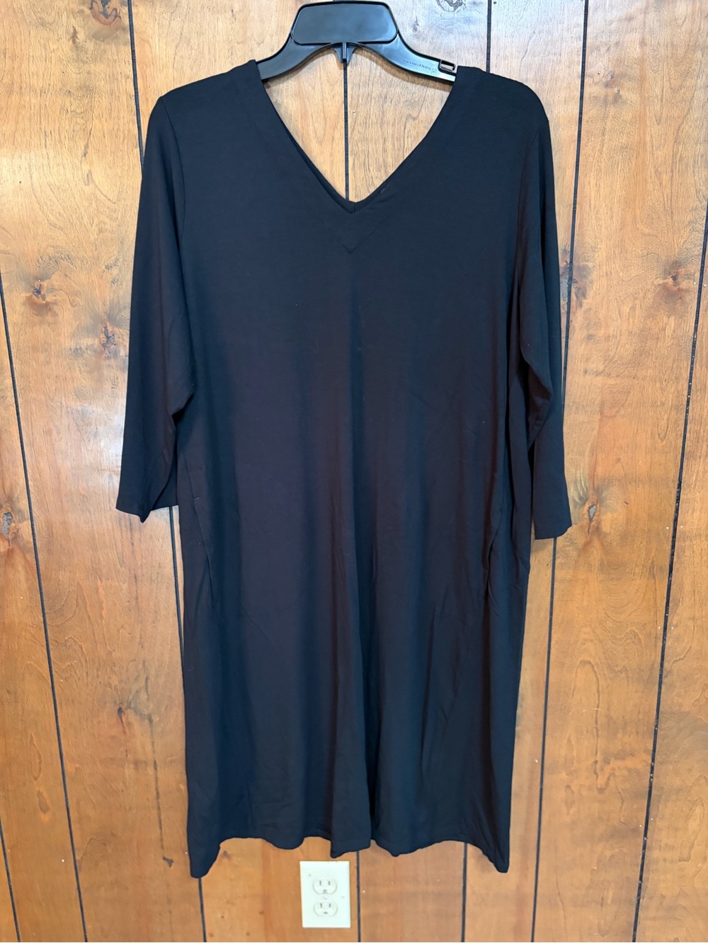 J. Jill Black V-Neck Midi Dress